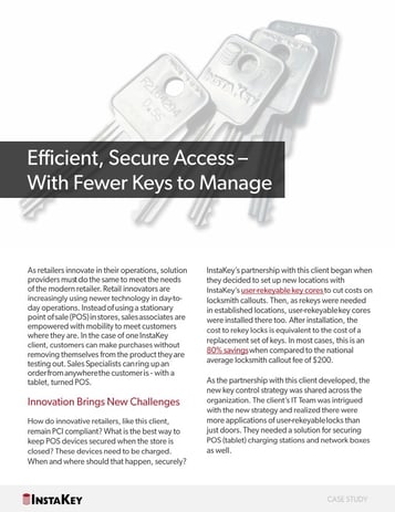 Efficient Secure Access - with fewer keys