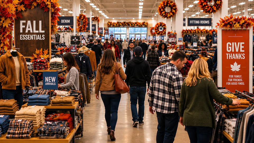 bustling fall store
